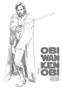 Tranh tô màu nhân vật Obi Wan Kenobi có thể in