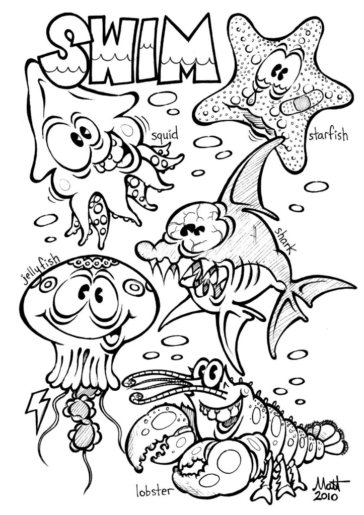 Ocean Animal Coloring Pages