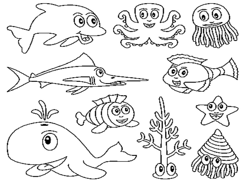 Ocean Animals Coloring Pages