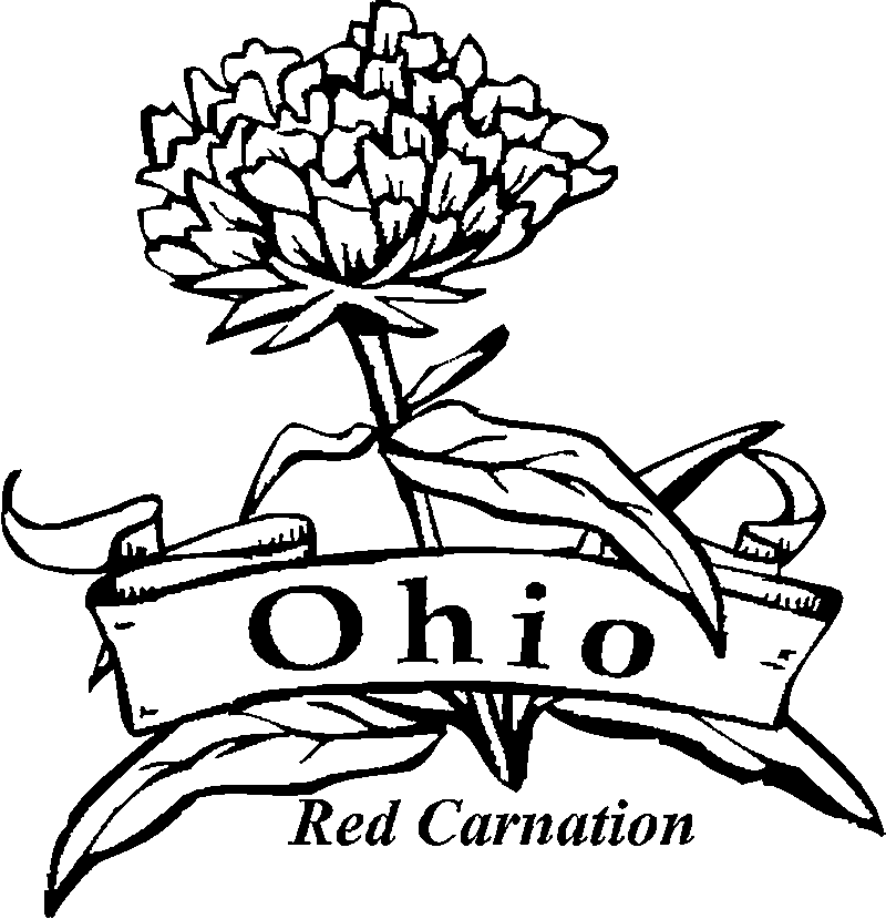 Ohio Red Carnation Coloring Page