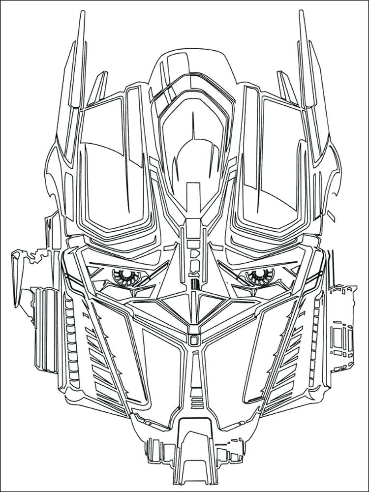 Optimus Prime Face Coloring Page