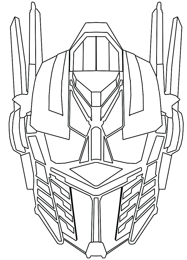 Optimus Prime Head Coloring Page