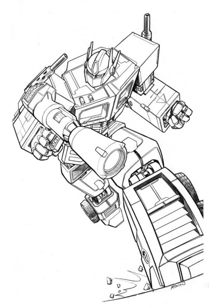 Optimus Prime Transformer Coloring Pages