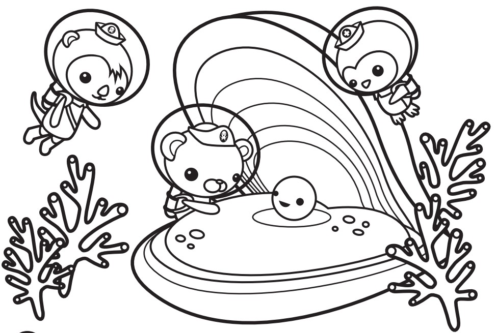 Oyster and Pearl - Octonauts Coloring Pages