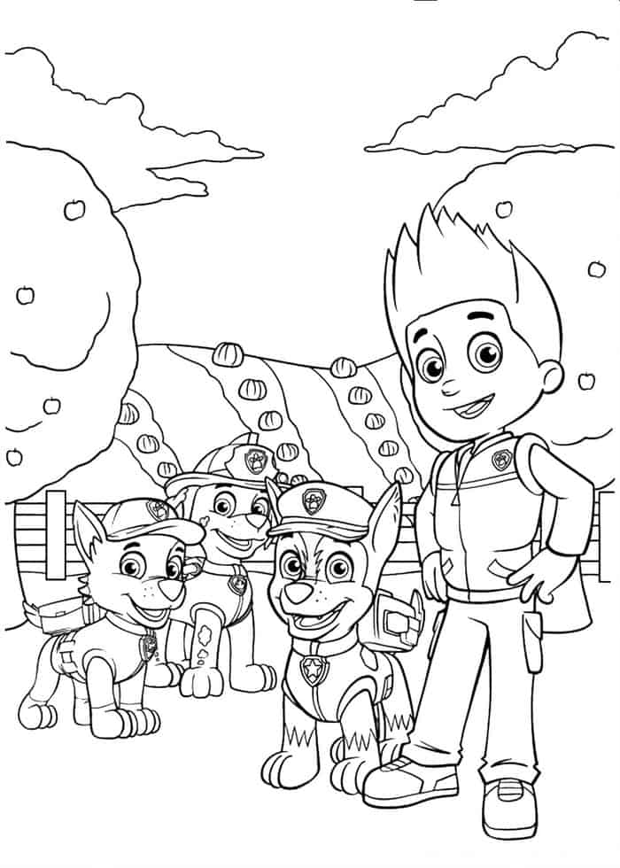 Paw Patrol Halloween Coloring