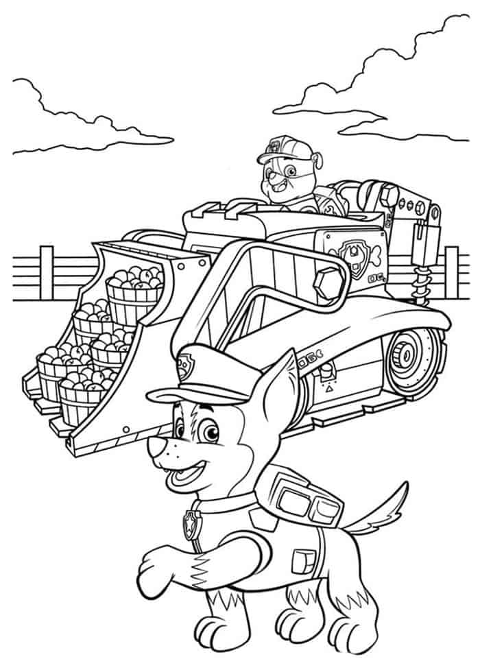 Paw Patrol Halloween Printable Coloring Page