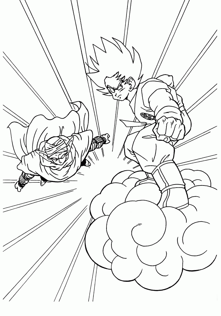 Picolo and Goku - Dragon Ball Z Coloring Pages