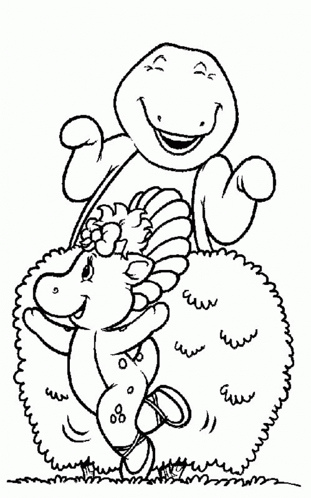 Pictures of Barney Coloring Pages