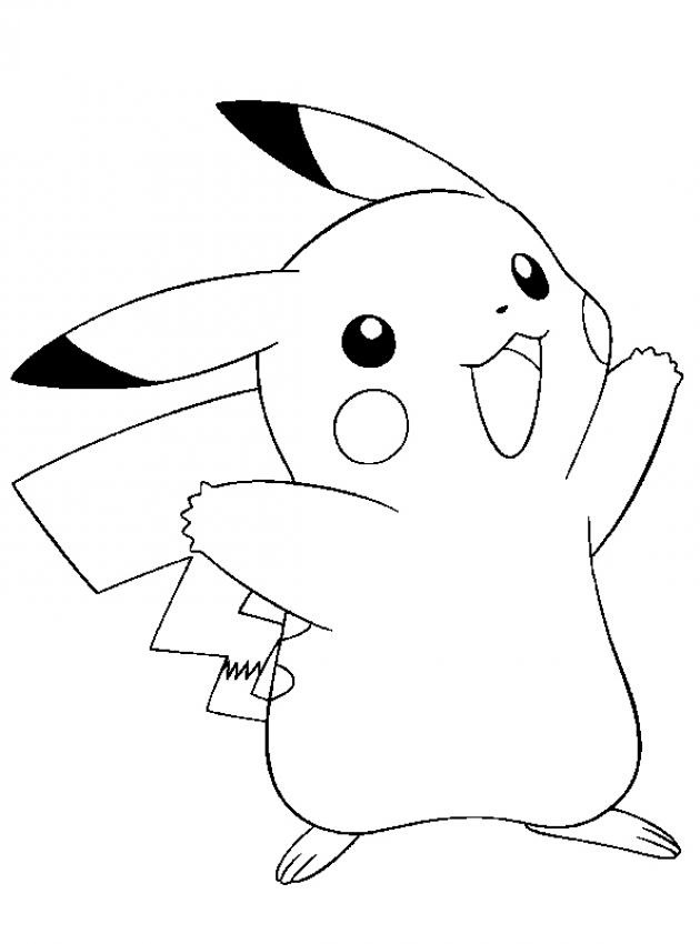 Pikachu Coloring Page