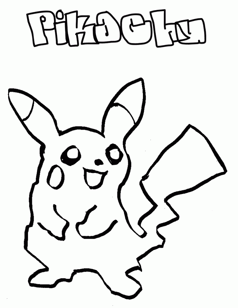 Pikachu Coloring Pages For Kids