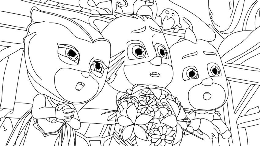 PJ Masks Characters Coloring Pages