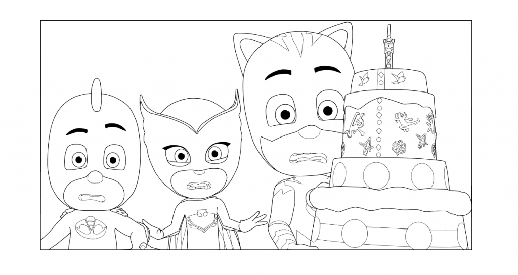 PJ Masks Coloring Page Free