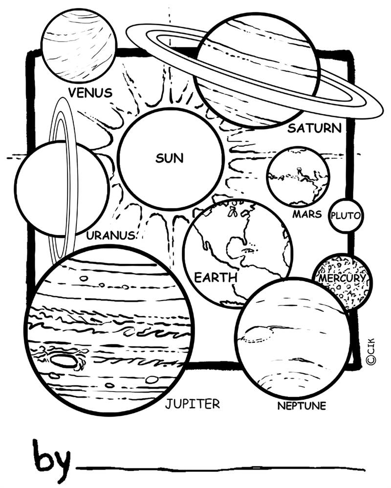 Planets Coloring Activity Worksheet