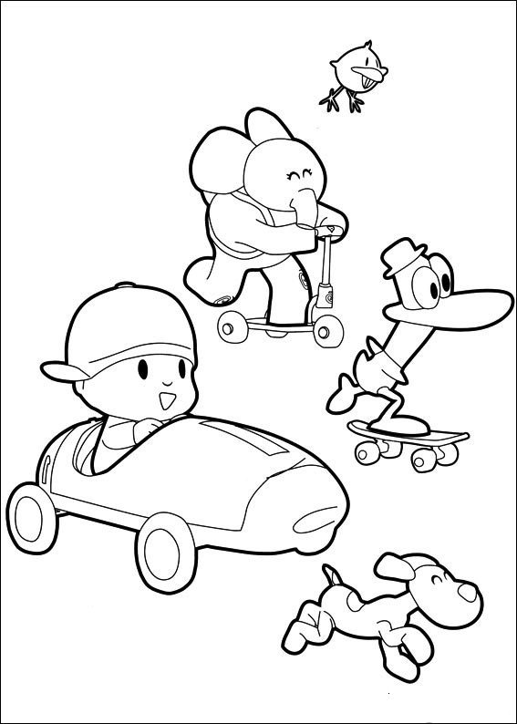 Pocoyo Coloring Pages Kids