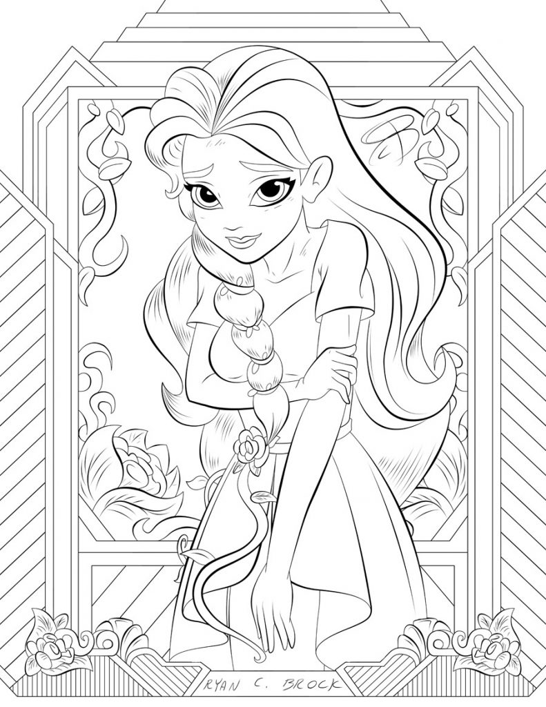 Poison Ivy DC Girl Coloring Page