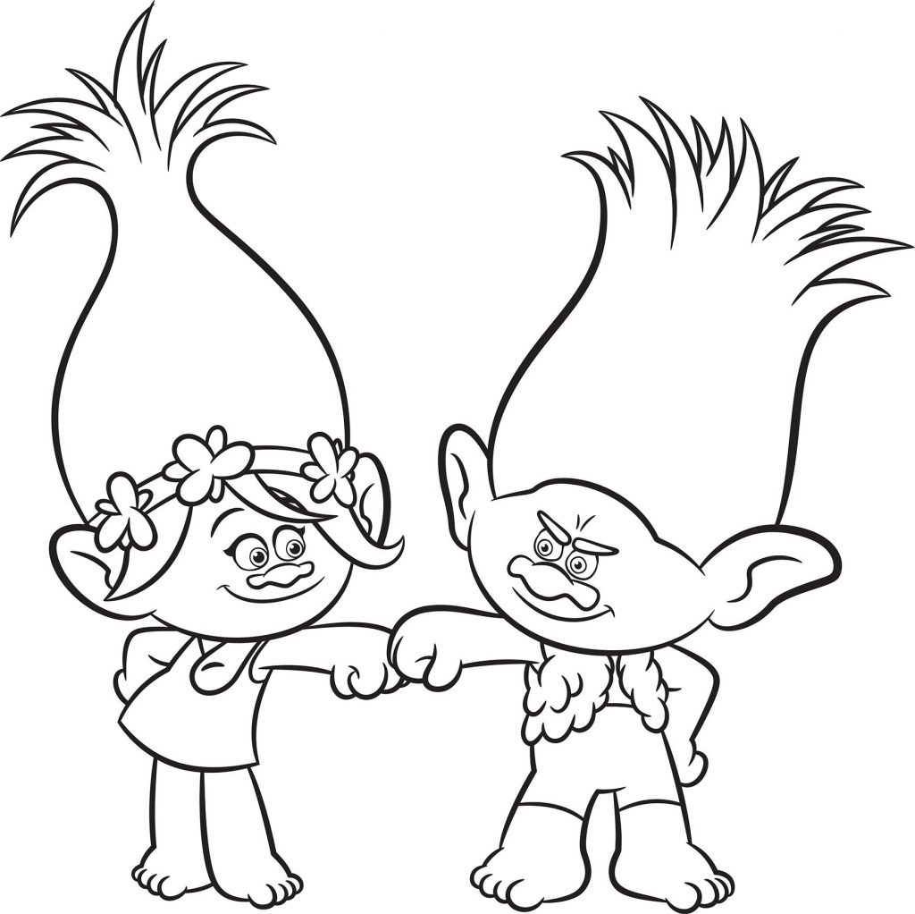Poppy and Branch Coloring Pages