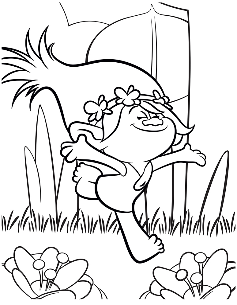 Poppy Printable Trolls Coloring Pages