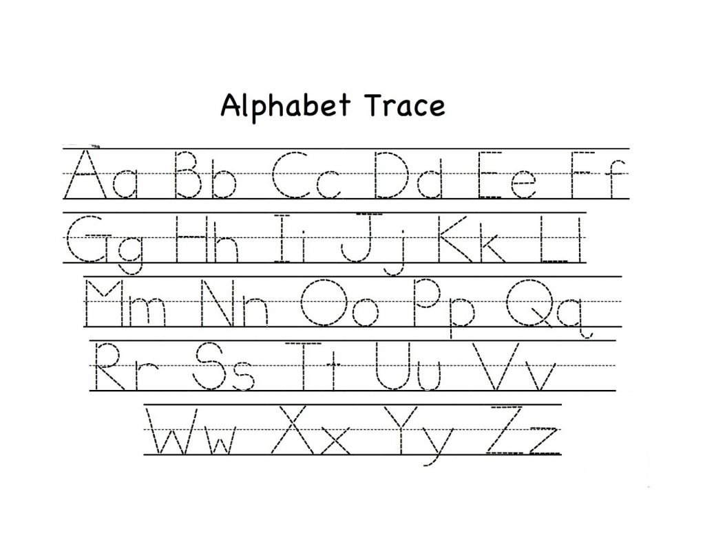 Preschool Alphabet Trace Worksheet