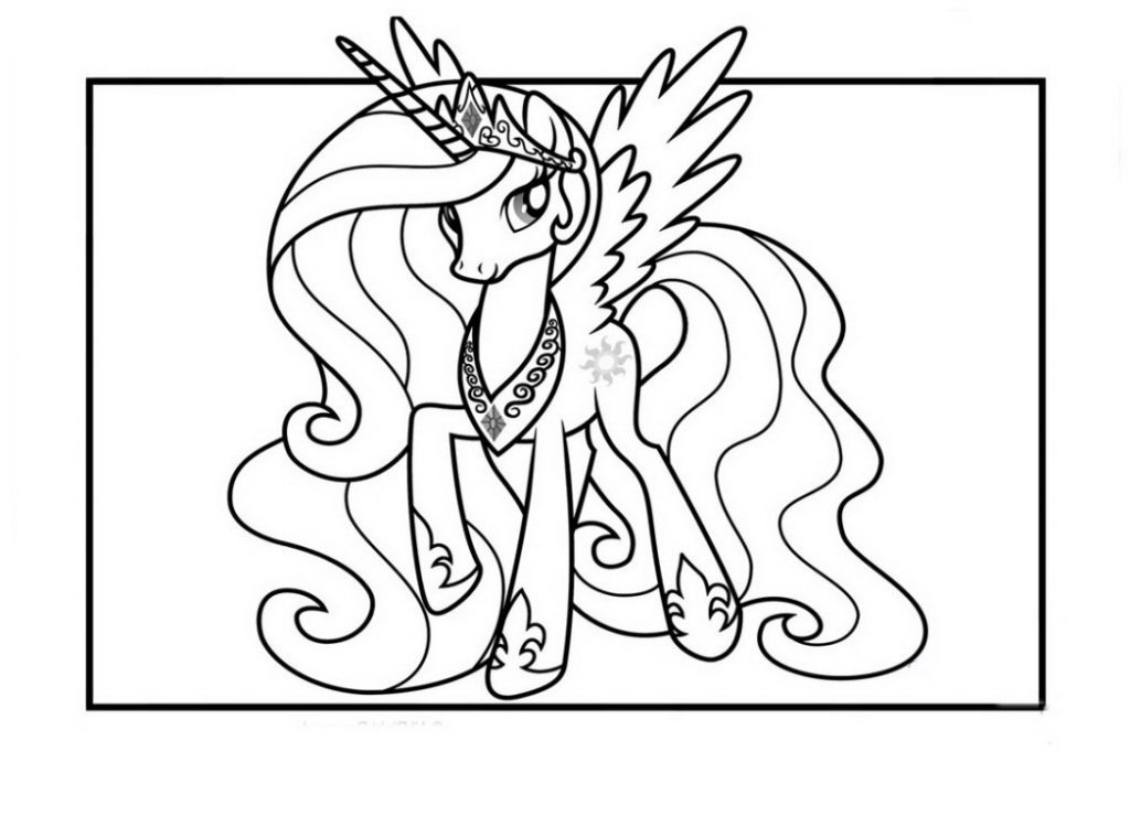 Princess Celestia Coloring Page My Little Pony