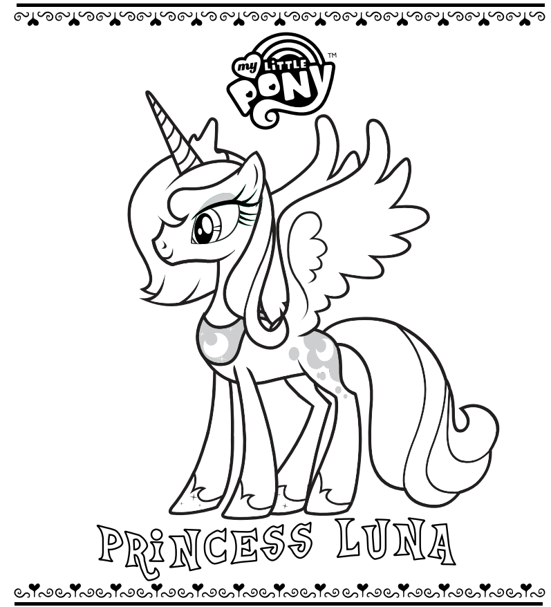 Princess Luna MLP Coloring Pages
