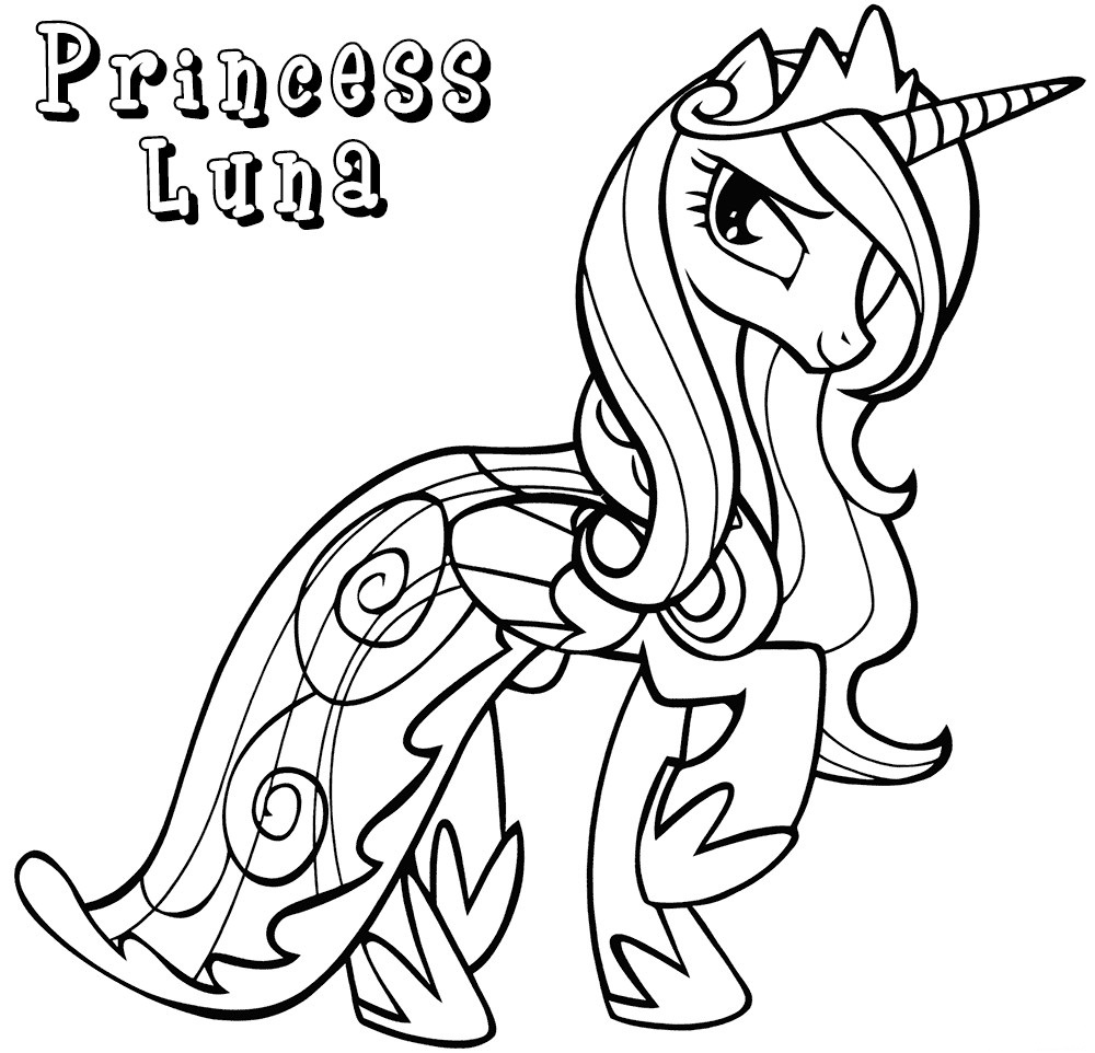 Princess Luna My Little Pony Coloring Pages