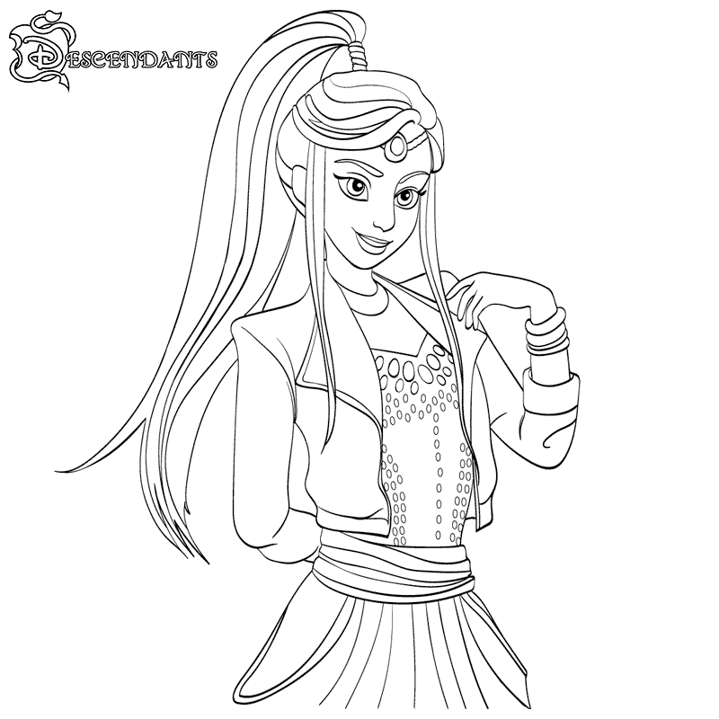 Print Free Descendants Coloring Pages