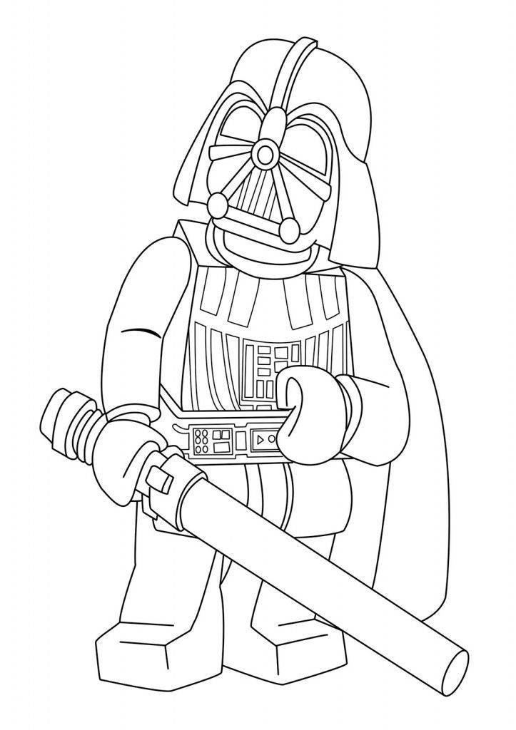 Print Lego Darth Vader Coloring Pages