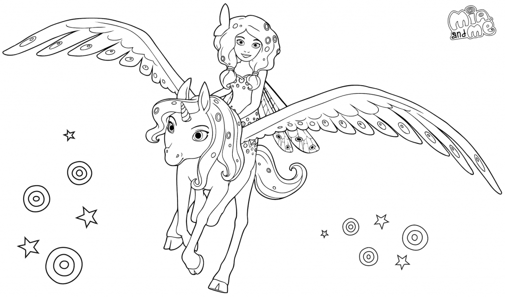 Print Mia and Me Coloring Pages