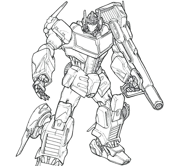 Print Optimus Prime Transformers Coloring Page