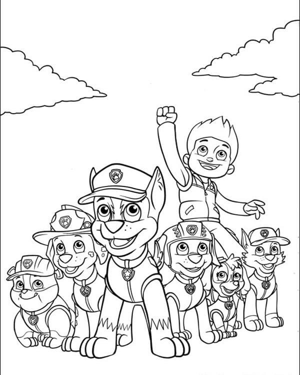 Print Paw Patrol Coloring Page