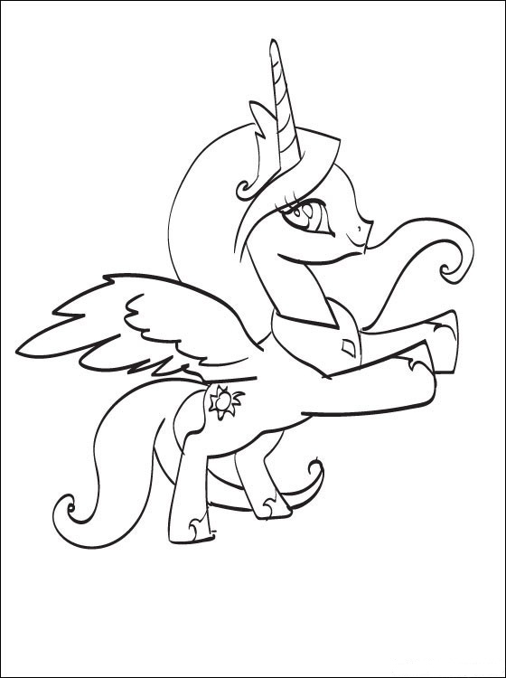 Print Princess Celestia to Color