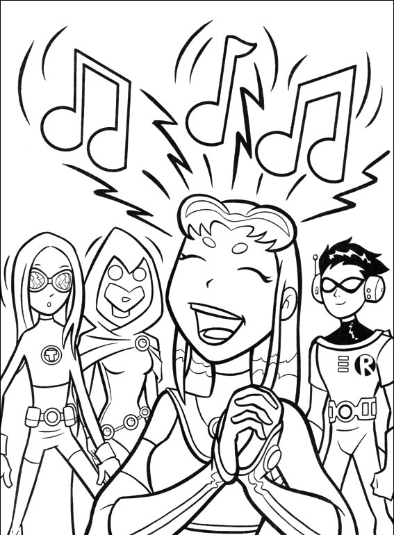 Print Teen Titans Coloring Pages