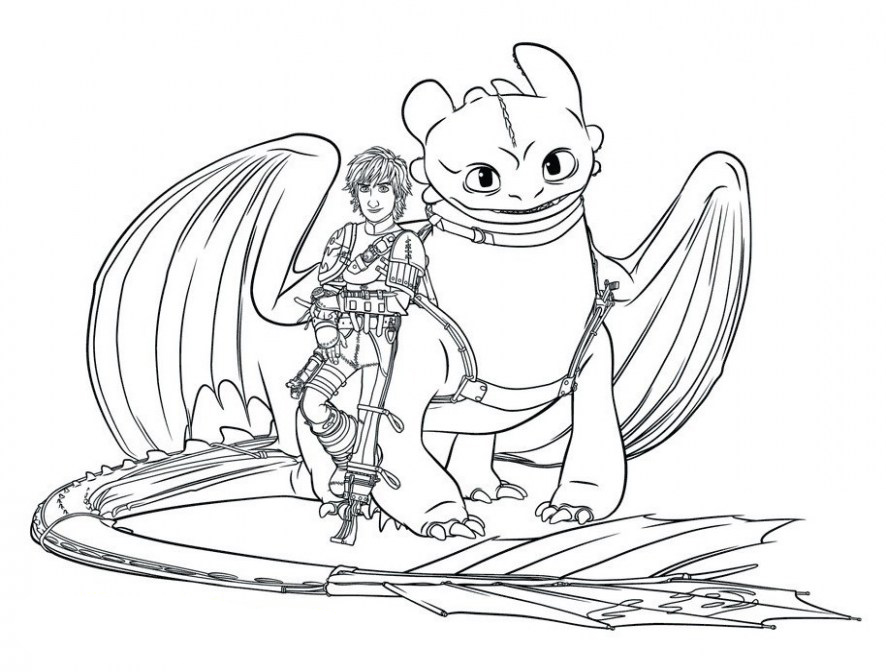 Print Toothless Coloring Page