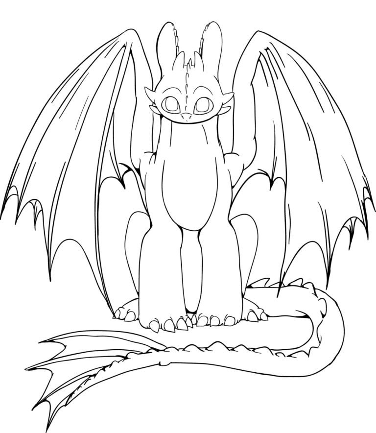 Print Toothless Coloring Page