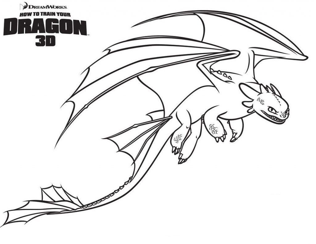 Print Toothless Coloring Pages