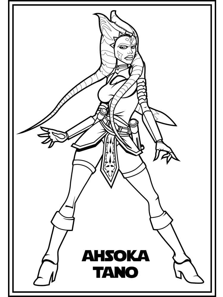 Printable Ahsoka Tano Coloring Pages