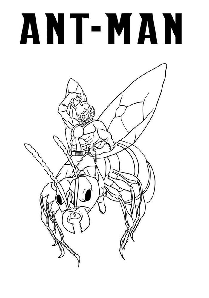 Printable Ant Man Coloring Pages Free