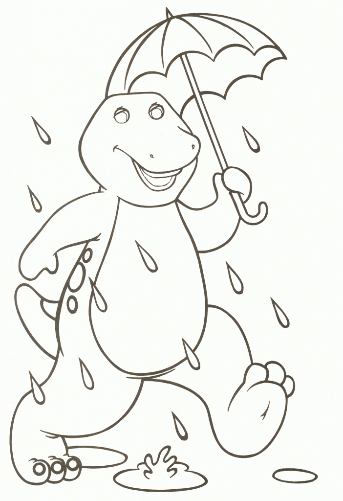Printable Barney Coloring Pages For Kids