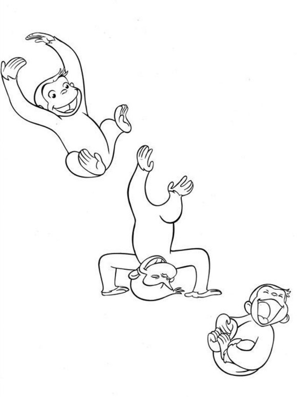 Printable Curious George Coloring Pages