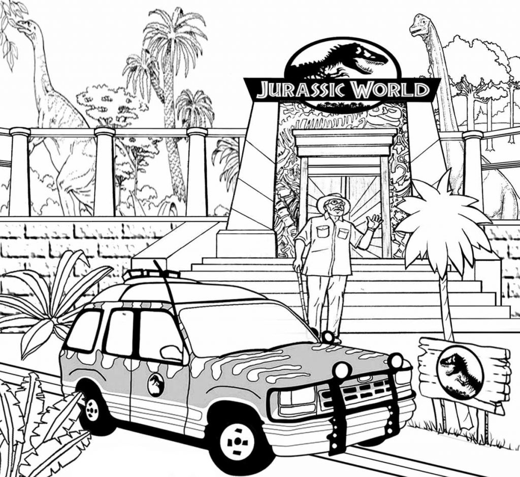 Printable Jurassic World Coloring Pages