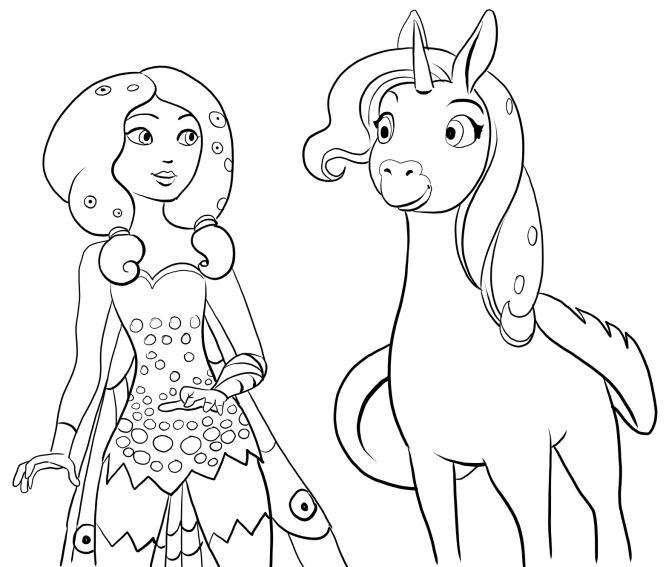 Printable Mia and Me Coloring Pages