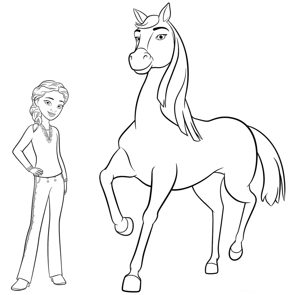 Printable Spirit Riding Free Coloring Pages