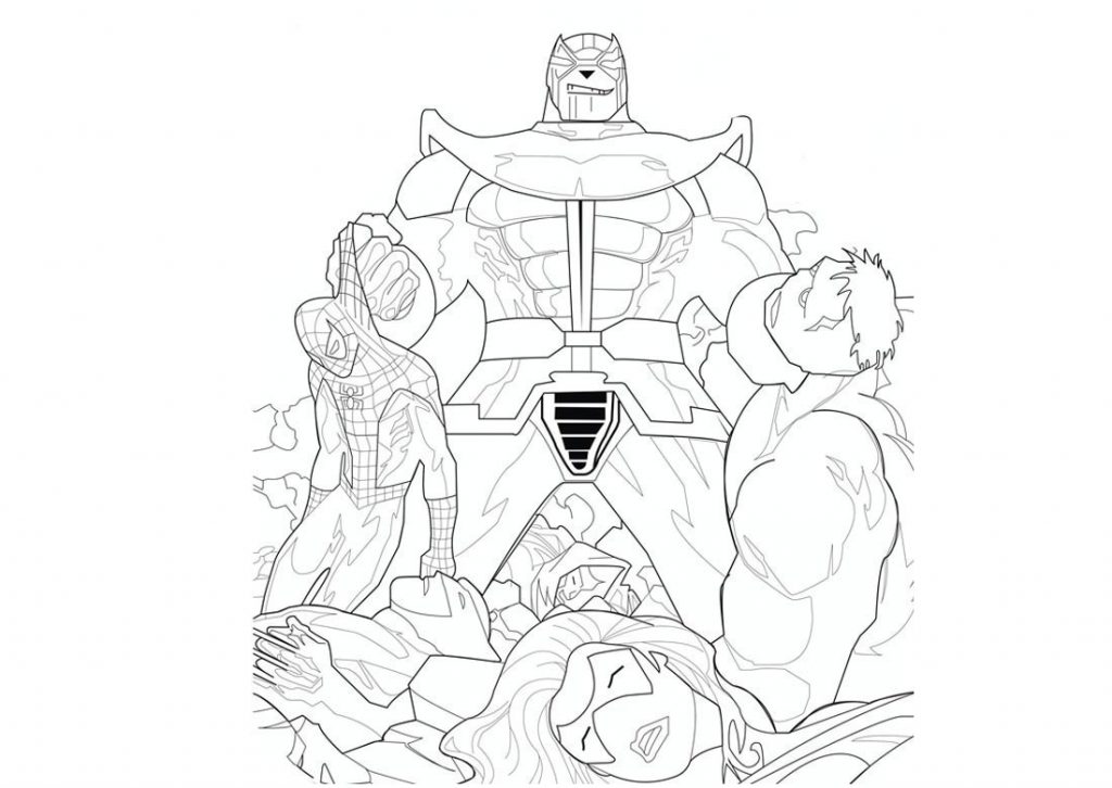 Printable Thanos Coloring Page