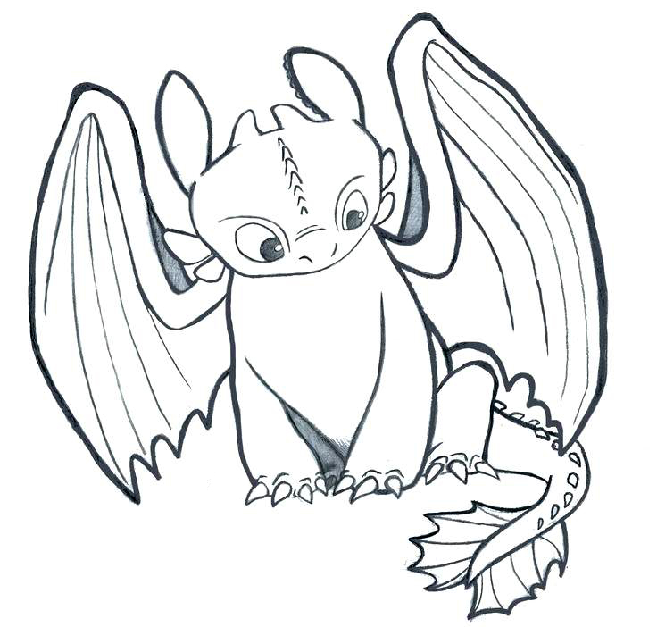 Printable Toothless Coloring Pages