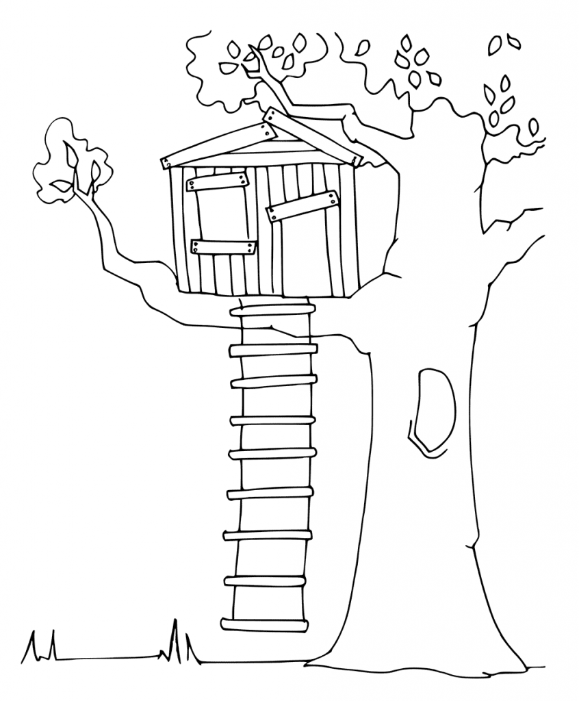 Printable Treehouse Coloring Pages