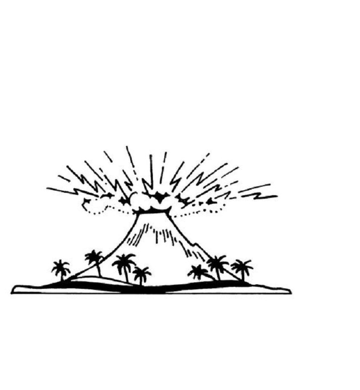 Printable Volcano Coloring Pages