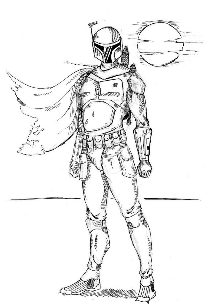 Proud Boba Fett Coloring Pages