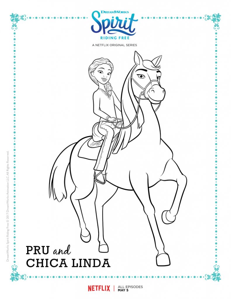 Pru And Chica Linda Spirit Coloring Page