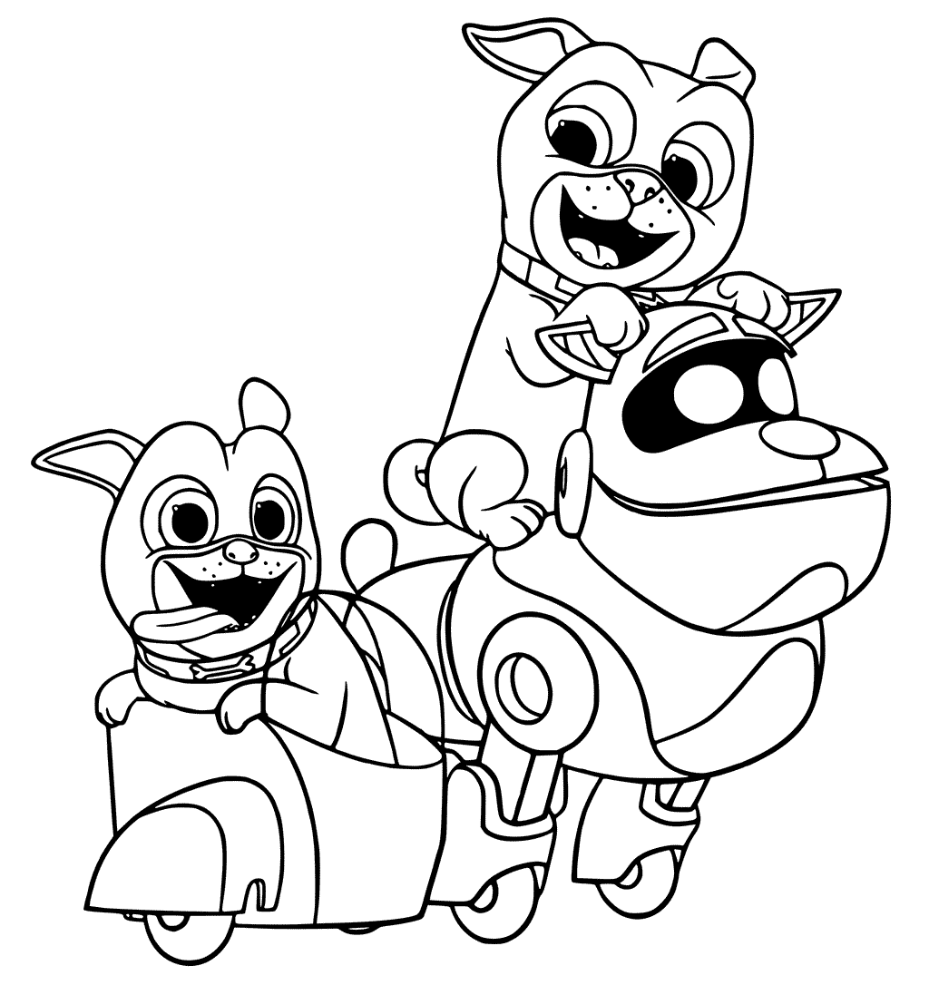 Puppy Dog Pals Robot Coloring Pages