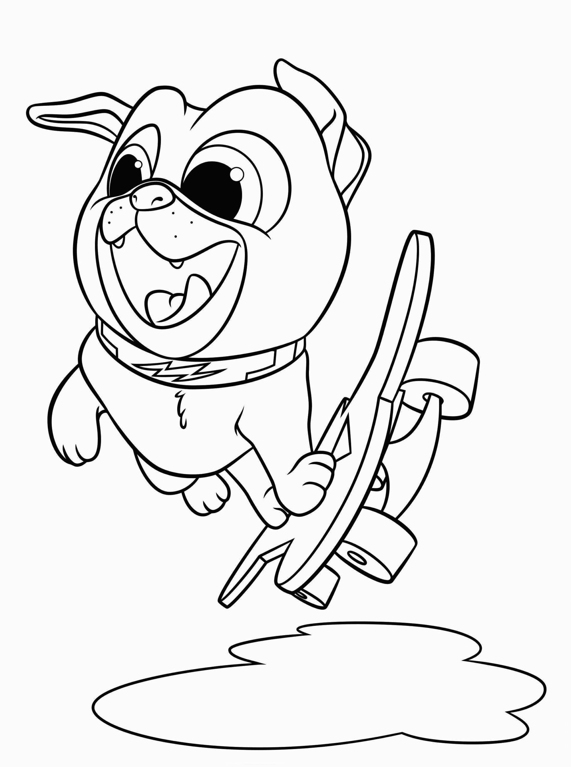 Puppy Dog Pals Skateboarding Coloring Pages